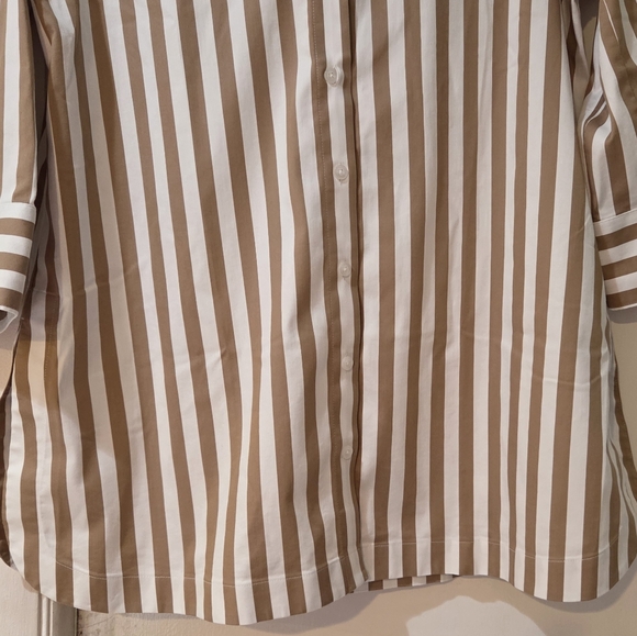 Women's Chico's Neutral Striped Tunic, Size 8. NWT - Picture 8 of 16
